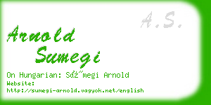 arnold sumegi business card